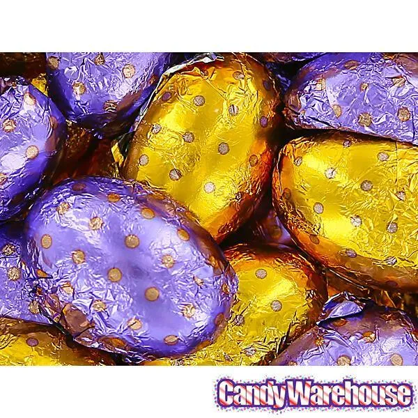 Foiled Chocolate and Marshmallow Creme Half Eggs: 4LB Bag - Image 3