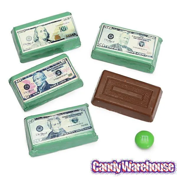 Foiled Double Crisp Milk Chocolate Money Mini Bars: 4LB Bag - Image 3