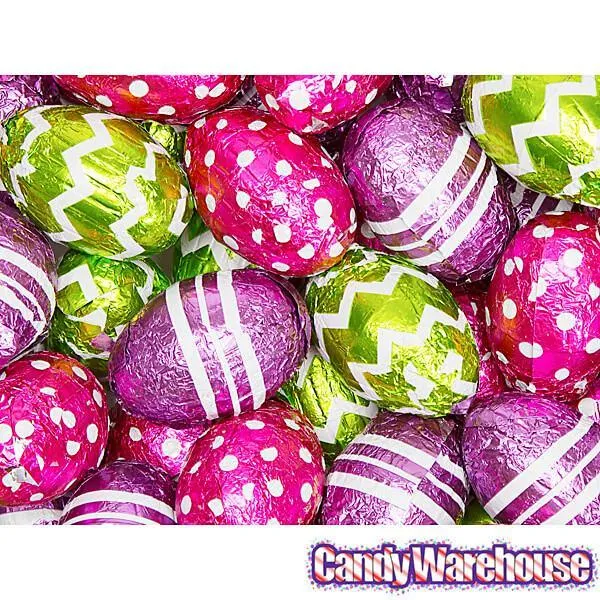 Palmer Foiled Hollow Chocolate Easter Eggs: 4LB Bag - Image 2