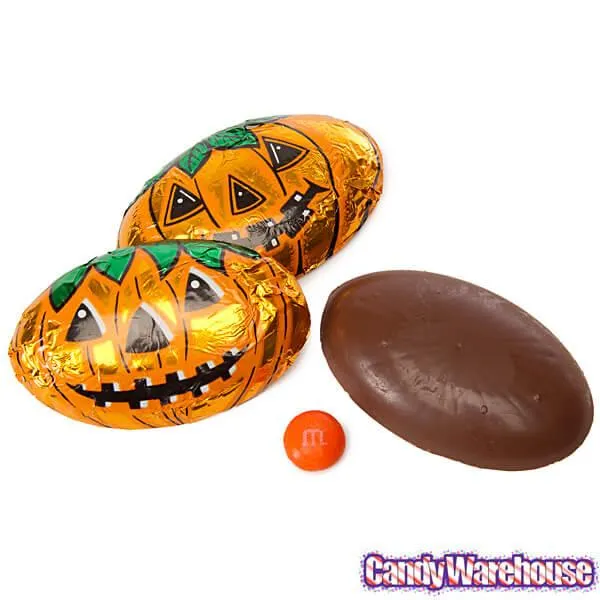 Foiled Milk Chocolate Pumpkin Heads: 36-Piece Display - Image 2