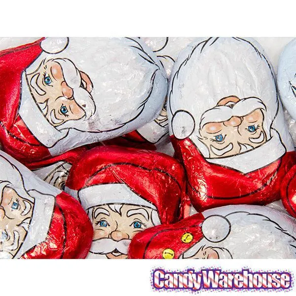 Palmer Foiled Milk Chocolate Santas with Caramel Filling: 4LB Bag - Image 3