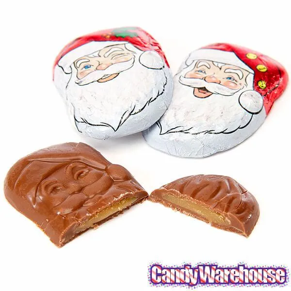 Palmer Foiled Milk Chocolate Santas with Caramel Filling: 4LB Bag - Image 4
