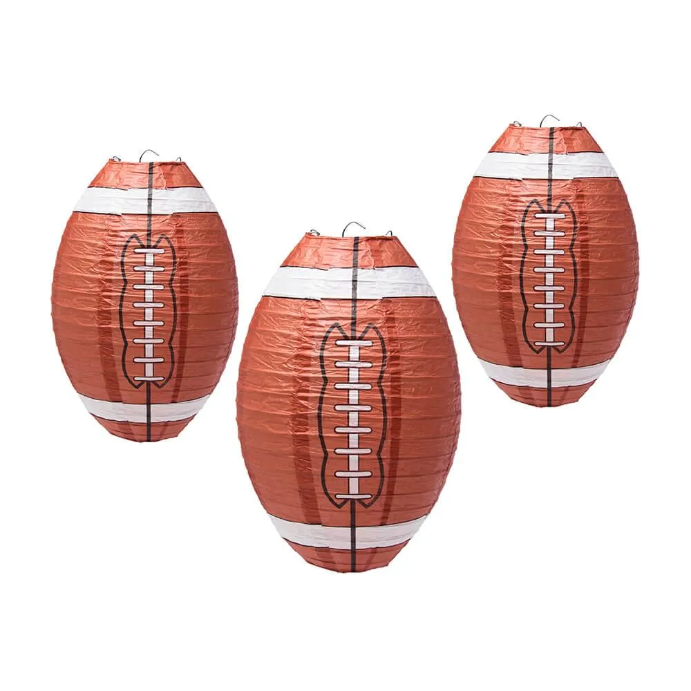 Football Paper Lanterns: Set of 3