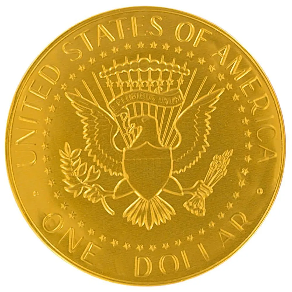 Fort Knox Gold Foiled Milk Chocolate US Dollar Medallions: 30-Piece Box - Image 10