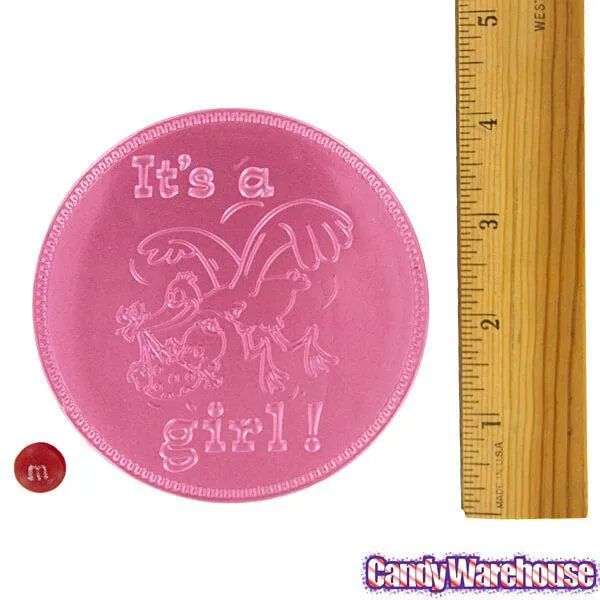 Fort Knox It's a Girl Foiled Milk Chocolate 4-Inch Medallions: 20-Piece Box - Image 2