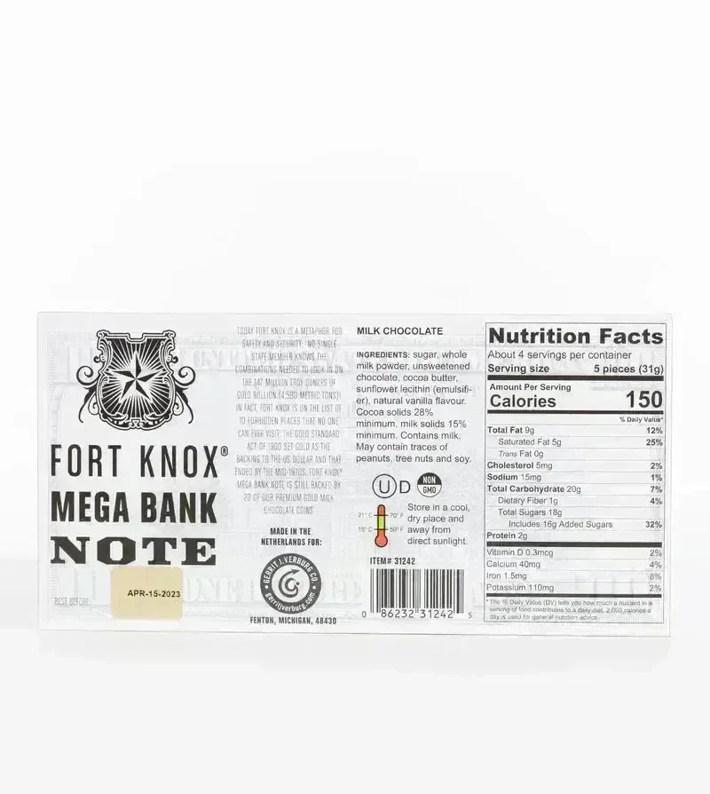 Fort Knox Mega Banknote with Gold Coins: 12-Piece Display - Image 5