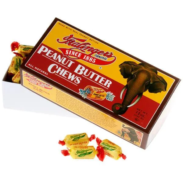 Fralinger's Peanut Butter Taffy Chews Candy: 12-Ounce Box