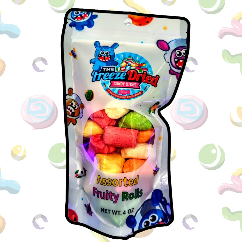 Freeze Dried Assorted Fruity Rolls Candy