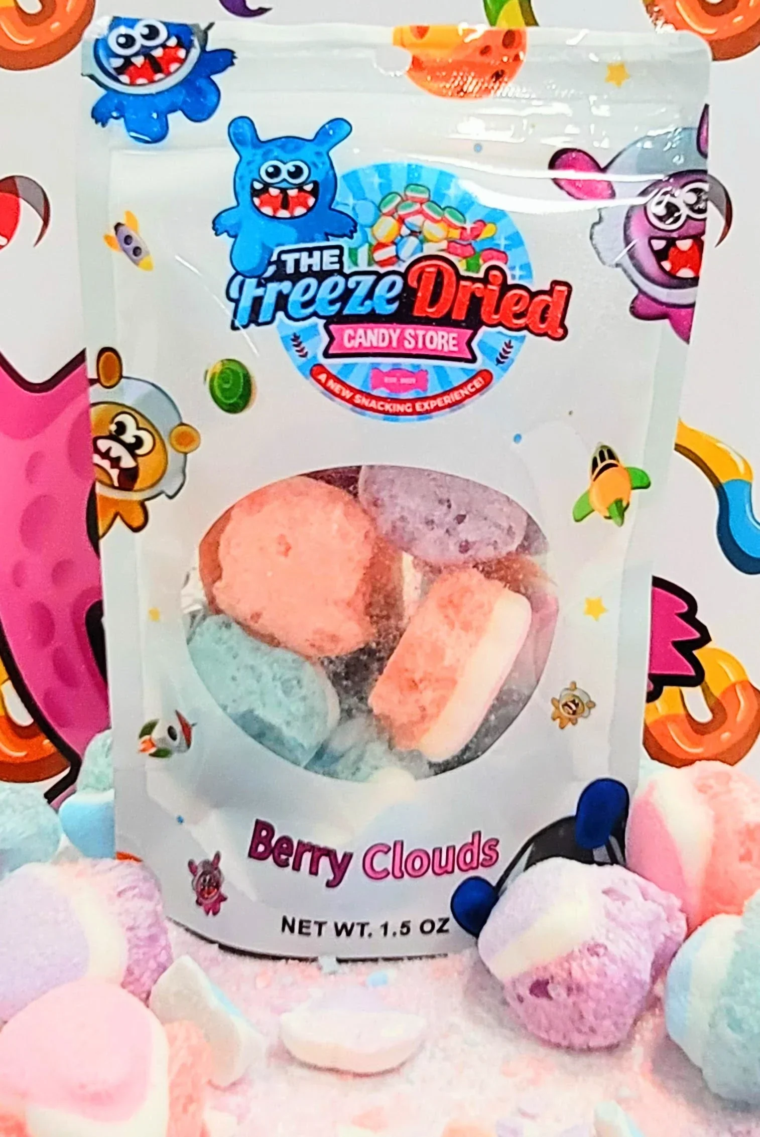 Freeze Dried Berry Clouds Gummy Candy - Image 2