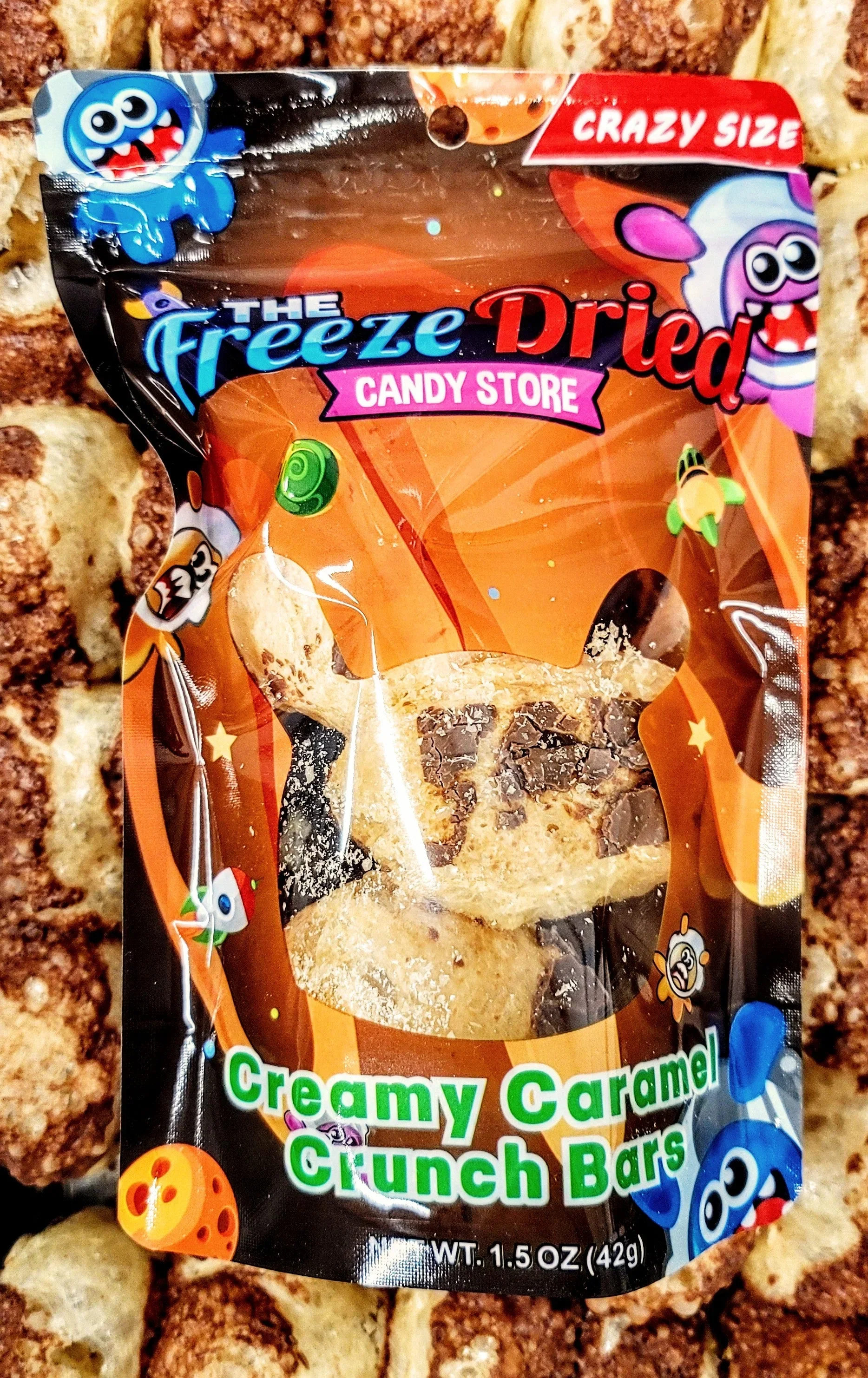 Freeze Dried Chocolatey Caramel Crunch Bars Candy