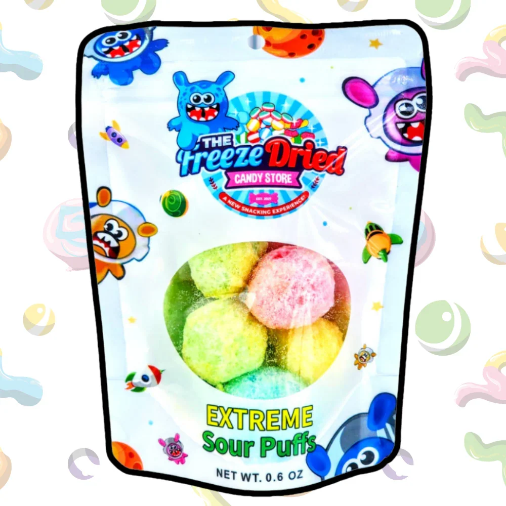 Freeze Dried Extreme Sour Puffs Candy