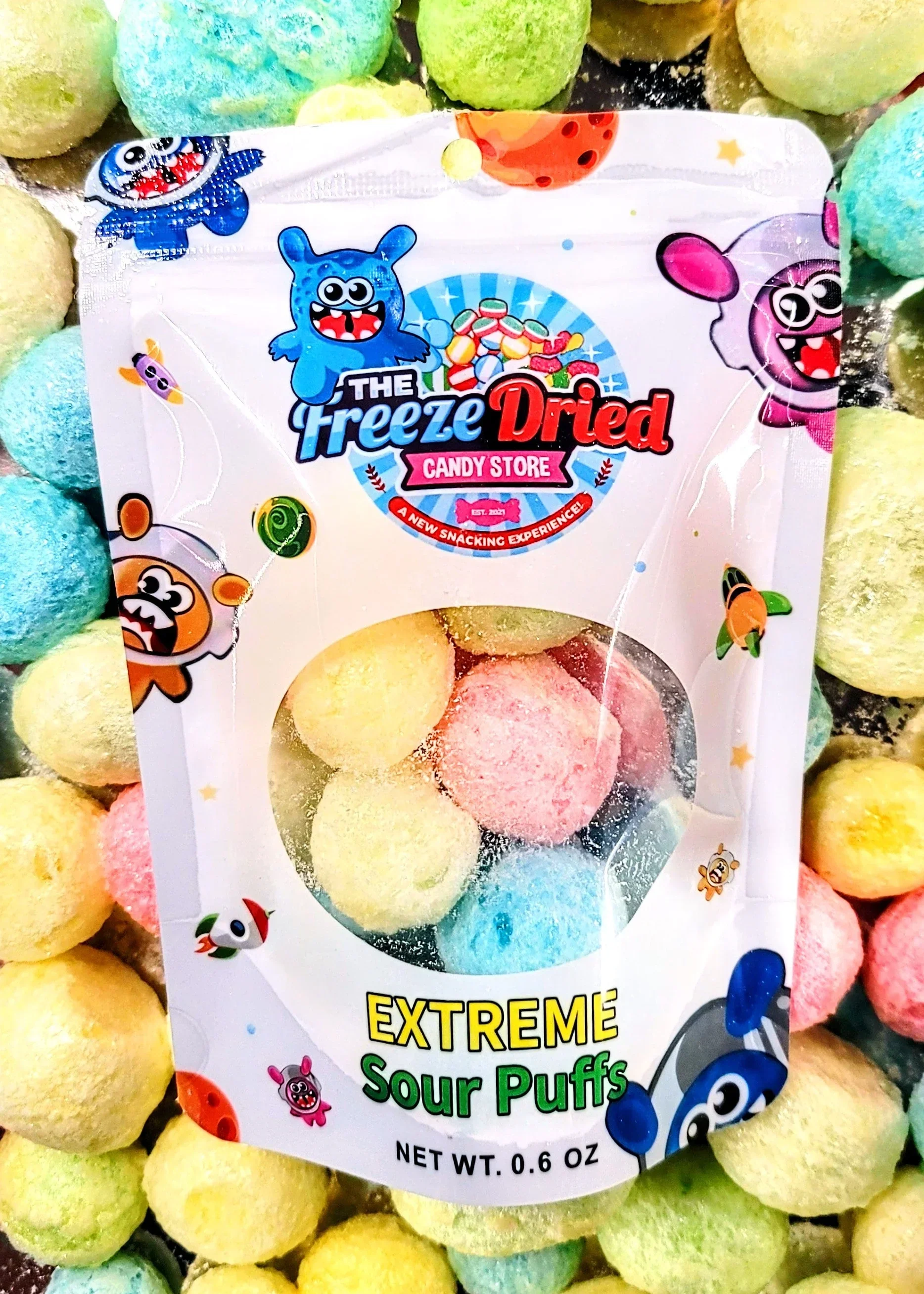 Freeze Dried Extreme Sour Puffs Candy - Image 2