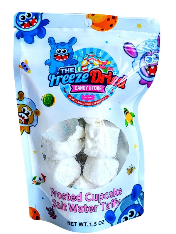 Freeze Dried Frosted Cupcake Salt Water Taffy Candy - Image 3