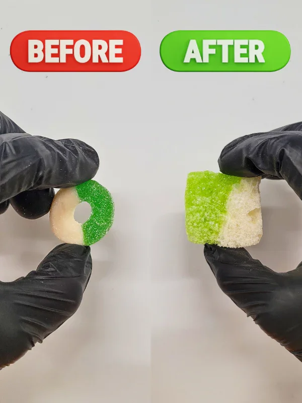 Freeze Dried Green Apple Peach Rings Candy - Image 2