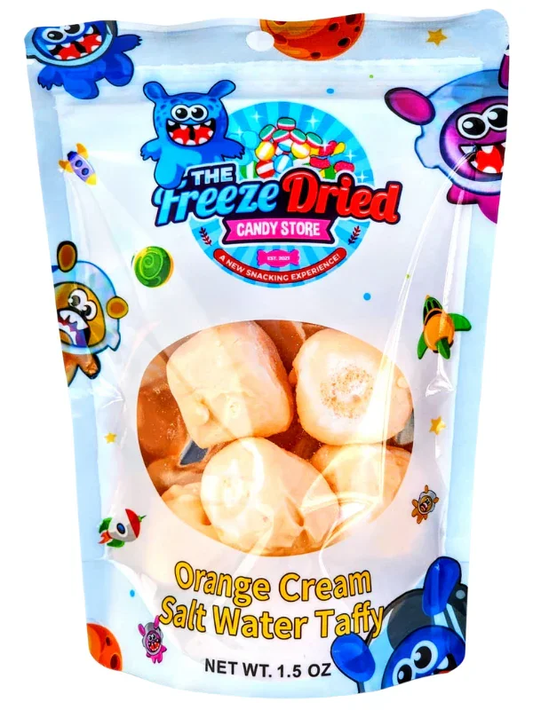 Freeze Dried Orange Vanilla Salt Water Taffy Candy - Image 2