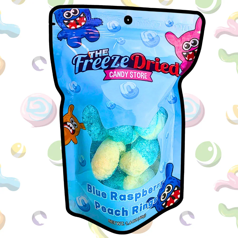 Freeze Dried Peach Rings Candy - Image 2