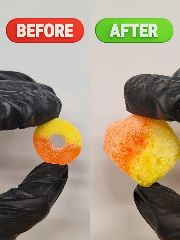 Freeze Dried Peach Rings Candy - Image 4