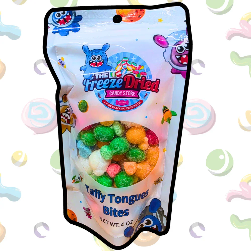 Freeze Dried Taffy Tongue Bites Candy