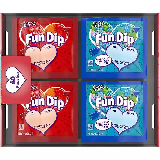 Fun Dip Valentine Candy and Card Kits: 60-Piece Box - Image 2