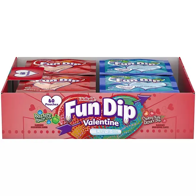 Fun Dip Valentine Candy and Card Kits: 60-Piece Box - Image 3