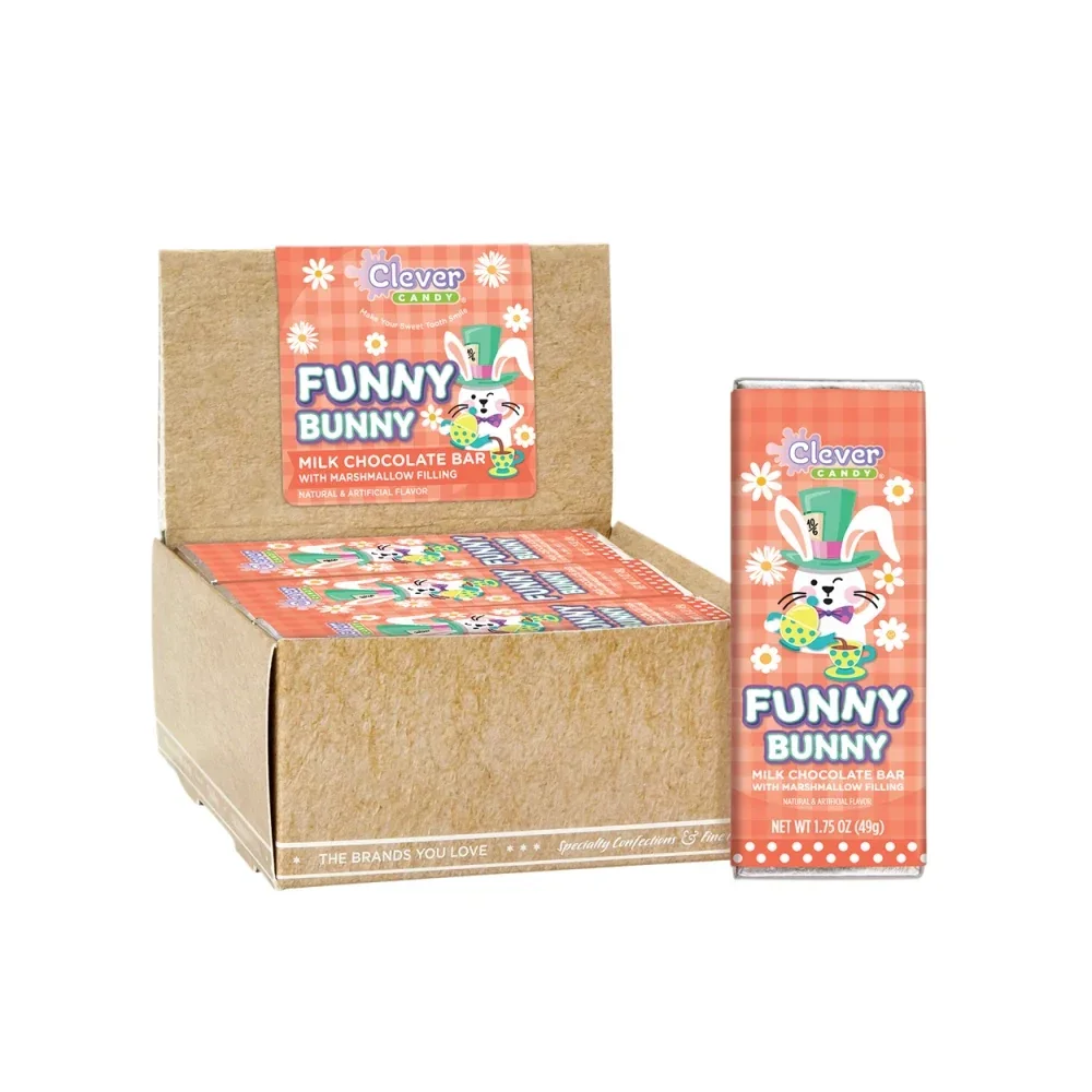 Funny Bunny Marshmallow Chocolate Bar 1.75-Ounce Bar: 21-Count Case