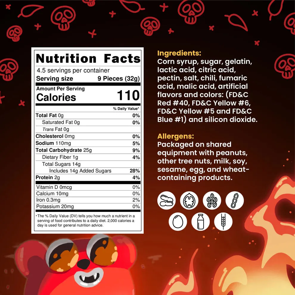 Fweygo Candy Spicy Chamoy Gummy Bears: 6-Piece Case - Image 4