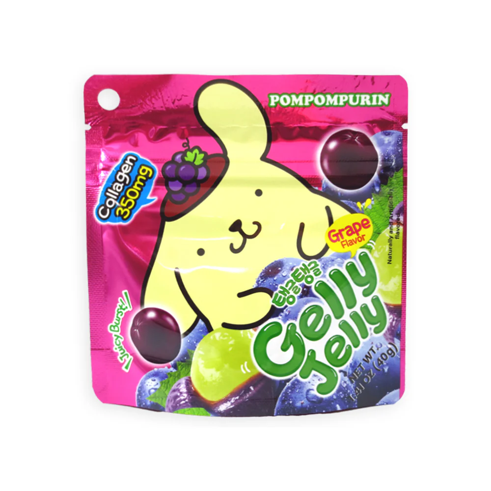 Gelly Jelly Grape Peg Bags PomPompurin Candy: 8-Piece Case