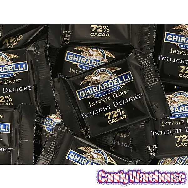 Ghirardelli 72% Cacao Dark Chocolate Squares: 50-Piece Box - Image 3