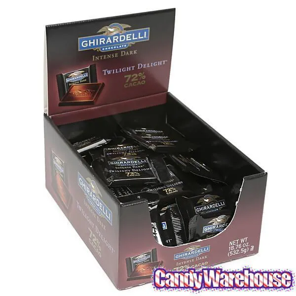 Ghirardelli 72% Cacao Dark Chocolate Squares: 50-Piece Box - Image 4