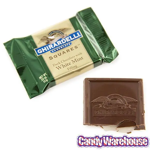 Ghirardelli Dark Chocolate with Mint Filling Squares: 50-Piece Box - Image 4