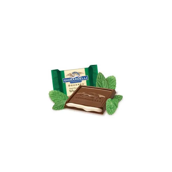 Ghirardelli Dark Chocolate Squares with Mint Filling 5-Ounce Bags: 6-Piece Box - Image 2