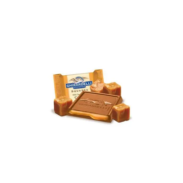 Ghirardelli Milk Chocolate Squares with Caramel Filling 5-Ounce Bags: 6-Piece Box - Image 2