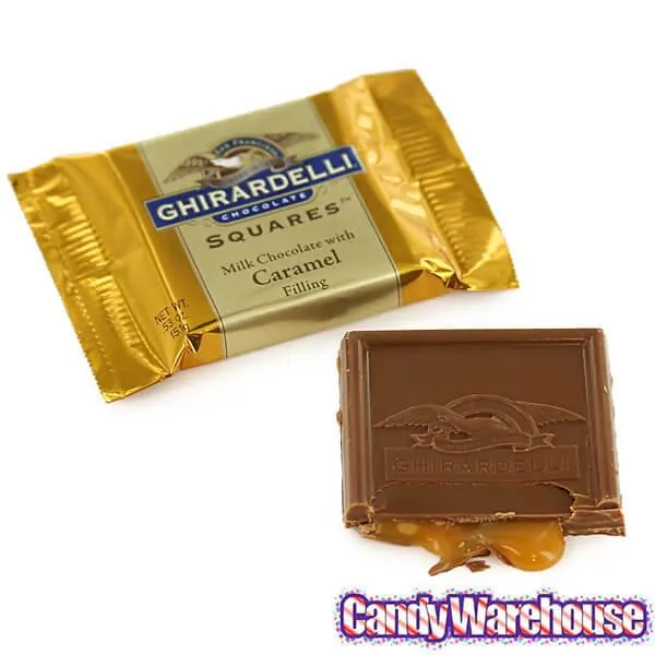 Ghirardelli Milk Chocolate with Caramel Filling Squares: 55-Piece Box - Image 3