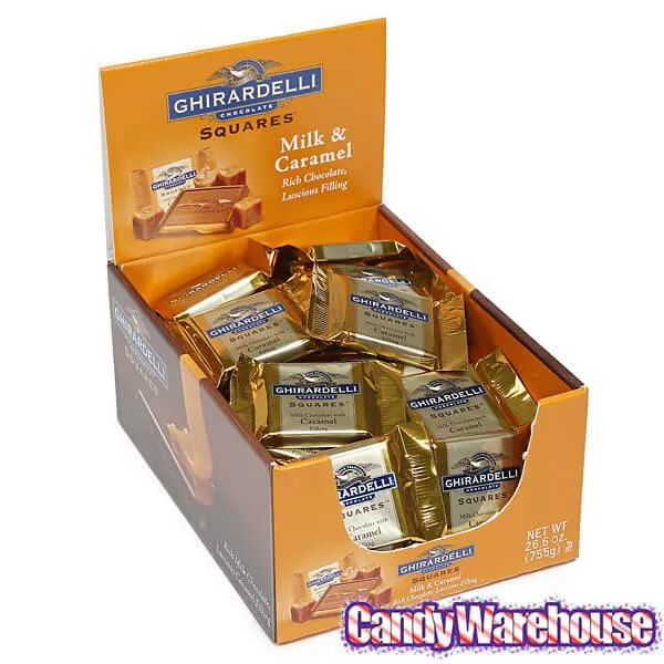 Ghirardelli Milk Chocolate with Caramel Filling Squares: 55-Piece Box - Image 4