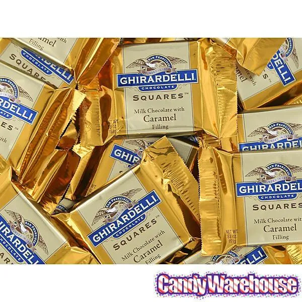Ghirardelli Milk Chocolate with Caramel Filling Squares: 55-Piece Box - Image 5