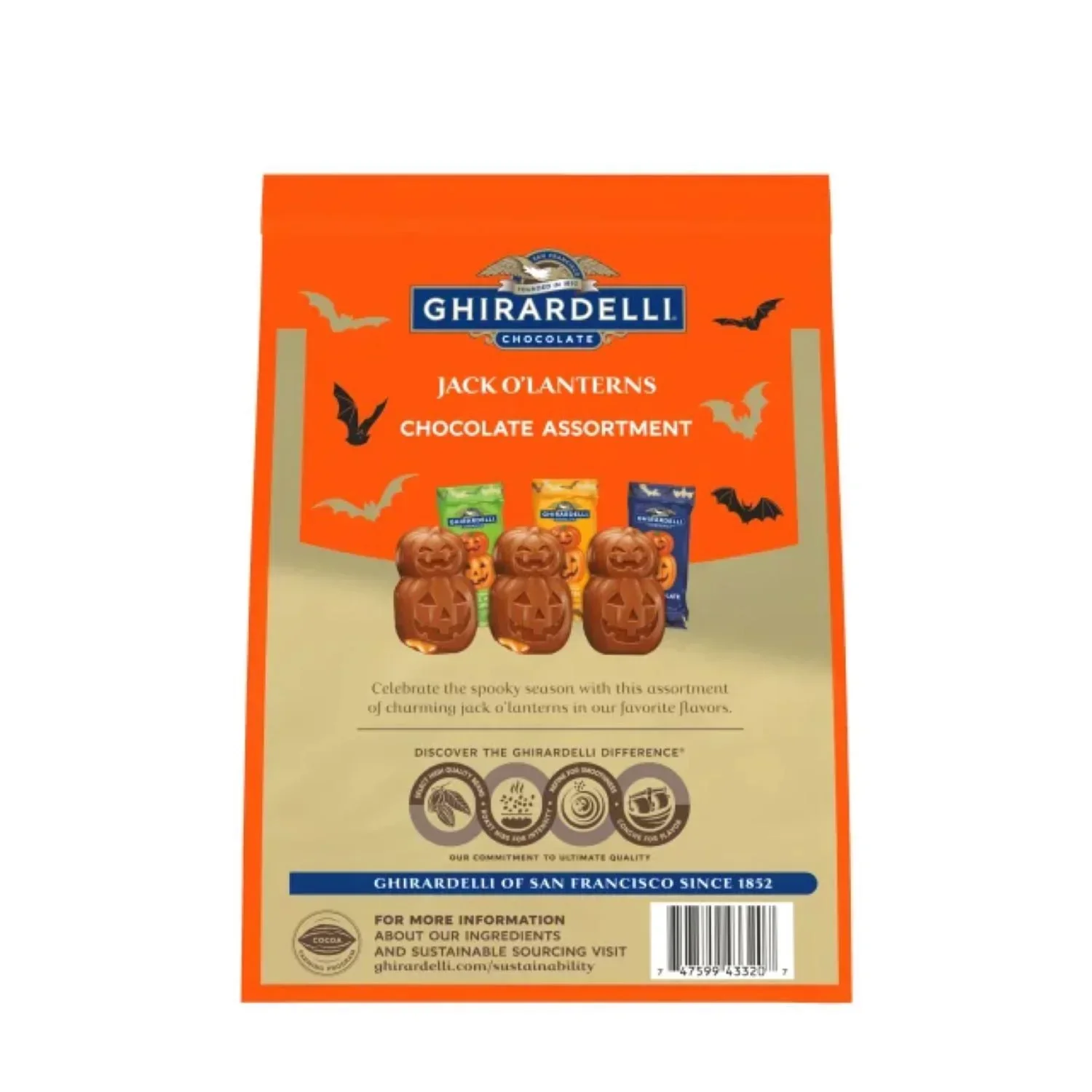 Ghirardelli Premium Jack-O-Lantern Pumpkin Variety Pack: 42-Piece Bag - Image 4
