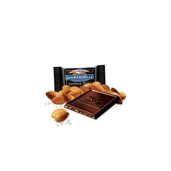 Ghirardelli Intense Dark Chocolate Sea Salt Soiree Squares 4-Ounce Bags: 6-Piece Box - Image 2