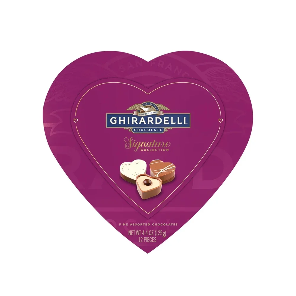 Ghirardelli Signature Collection Pralines Heart Box: 8-Piece Case
