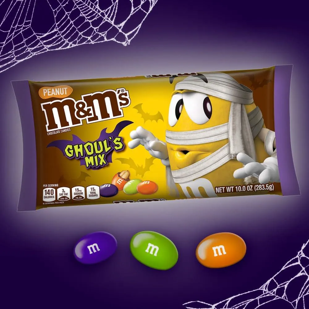 Ghoul's Mix Peanut Milk Chocolate M&M's Candy: 10-Ounce Bag - Image 2