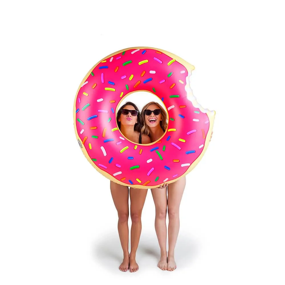 Giant Pink Frosted Donut Pool Float - Image 2