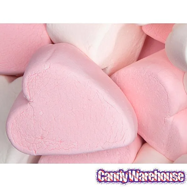 Giant Pink & White Marshmallow Hearts: 30-Piece Bag - Image 3
