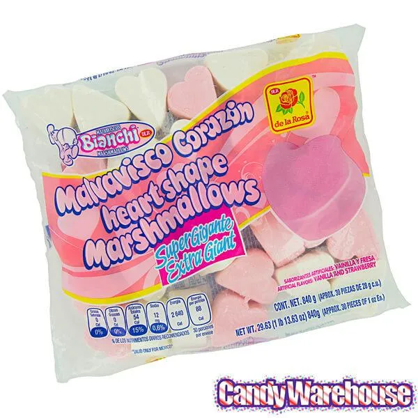 Giant Pink & White Marshmallow Hearts: 30-Piece Bag - Image 4