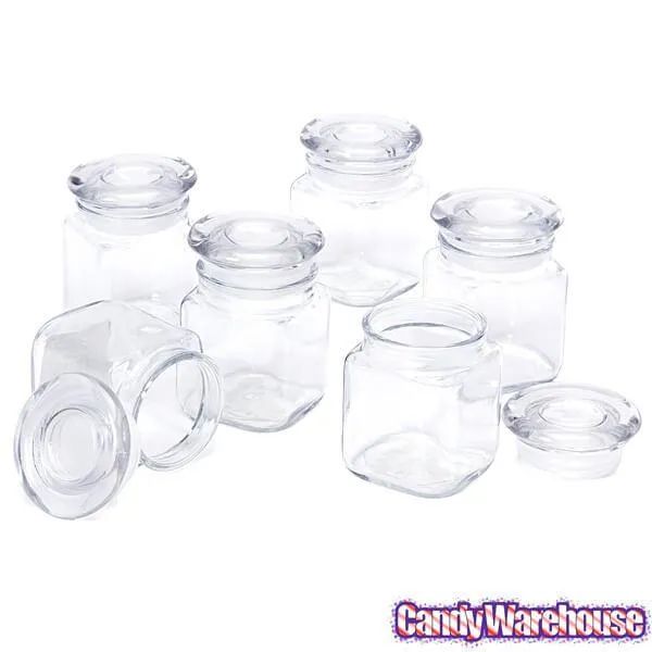 Glass Mini Square 4-Ounce Candy Jar with Lid - Image 5