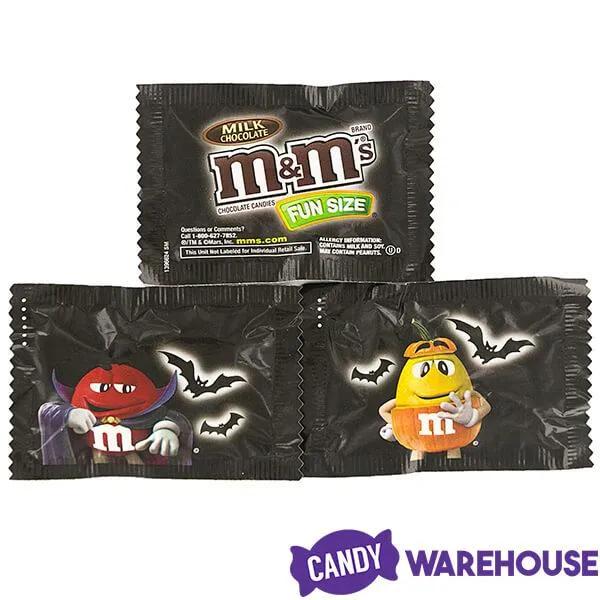 Glow in the Dark Halloween M&M's Candy Fun Size Packs: 15-Ounce Bag - Image 3
