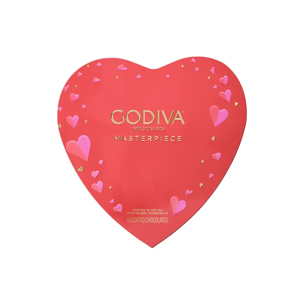 Godiva Masterpiece Heart Tin Chocolates: 6-Piece Case