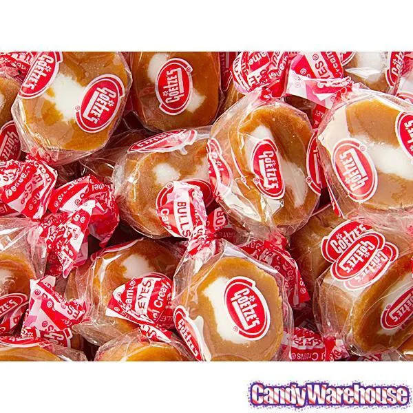 Goetze's Caramel Creams Bulls Eyes Candy: 3LB Box - Image 2