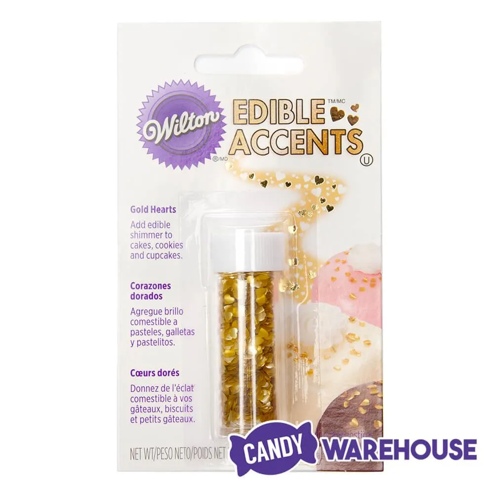 Gold Hearts Edible Accents: 0.06-Ounce Bottle - Image 2