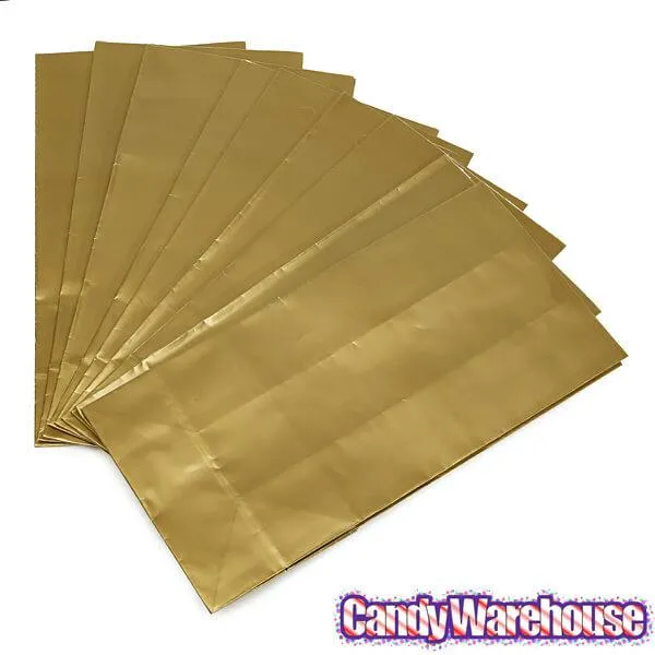 Mini Candy Treat Bags - Gold: 24-Piece Bag - Image 2