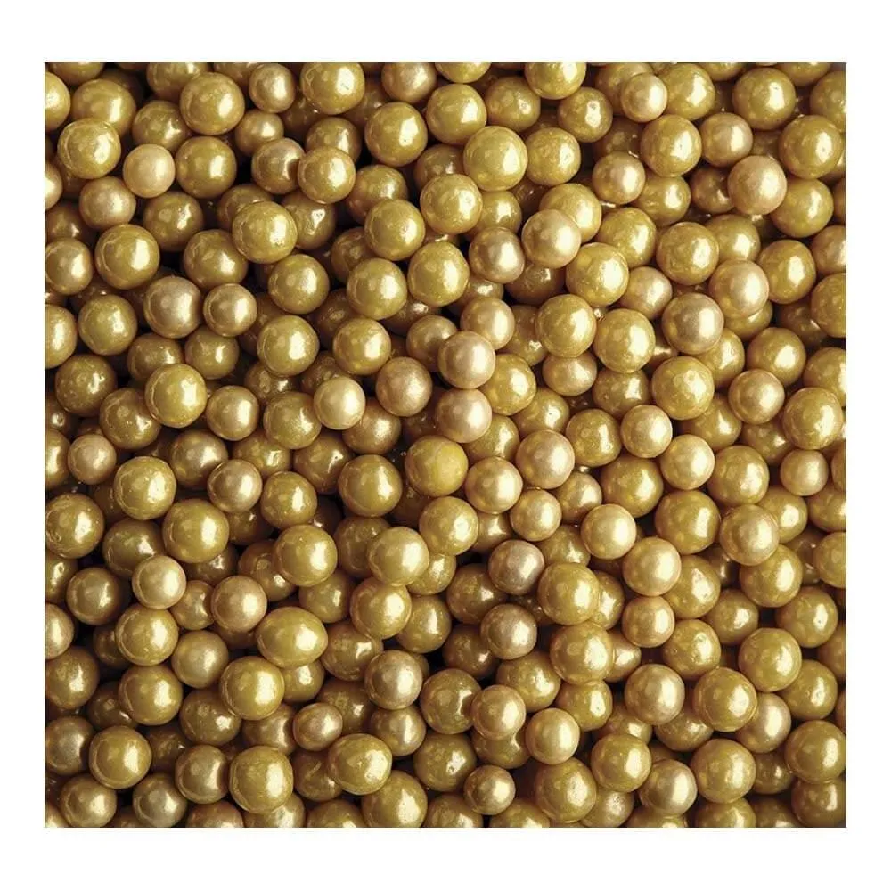 Gold Sugar Pearls Sprinkles: 4.8-Ounce Bottle - Image 2