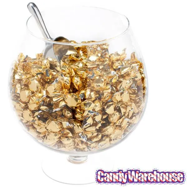 Wrapped Hard Candy Ovals - Gold - Peppermint: 5LB Bag - Image 2